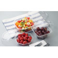 Pet Clear Plastic Compartment Take Away Salad Food Container Tray 15